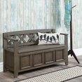 thumbnail image 1 of SIMPLIHOME Amherst SOLID WOOD 48 inch Wide Entryway Storage Bench with Safety Hinge, Multifunctional Transitional inFarmhouse Grey, 1 of 5