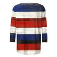 thumbnail image 4 of Perfectbot Women's Fashion Tops 3/4 Sleeve Striped T-Shirts Cute Crewneck Basic Tees Blouses, 4 of 5