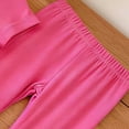 thumbnail image 6 of Hrsba Little Girl Outfits Round Neck Short Sleeve Print Top And Elastic Waist Thin Pants Soft Cozy Homewear 2 Piece Set, 6 of 6
