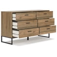 thumbnail image 4 of Signature Design by Ashley Deanlow 6 Drawer Dresser, Honey Brown, 4 of 9