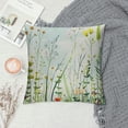 thumbnail image 2 of COMIO  Spring Pillow Sham, Blossoming Wildflowers Grassland Illustration Botanical Field of Flowers Pattern, Decorative Standard Size Printed Pillowcase,, 2 of 5