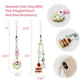 thumbnail image 2 of Wrapables Cute Aesthetic Y2K Cell Phone Charms, Accessories for Keychain Handbag Pendant (Set of 2), Sweet Treats, 2 of 6