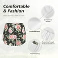thumbnail image 4 of Daiia Rose Flowers Pattern Women's 2 in 1 Running Shorts - Lightweight Athletic Workout Gym Yoga Shorts Liner with Phone Pockets-Medium, 4 of 7