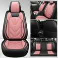 thumbnail image 2 of OTOEZ Universal Car Seat Cover Pink Nappa Leather Luxurious 5 Seats, Front Rear Seat Protector Full Set, Waterproof Cushion Fit Most Honda Toyota Chevy Ford Nissan Vehicle Truck SUV, 2 of 11