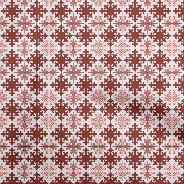 oneOone Cotton Cambric Maroon Fabric Asian Block Floral Craft Projects Decor Fabric Printed By The Yard 42 Inch Wide