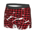 thumbnail image 2 of Junzan Christmas Tree Buffalo Plaid Mens Underwear Boxer Briefs For Men’s - Small, 2 of 9
