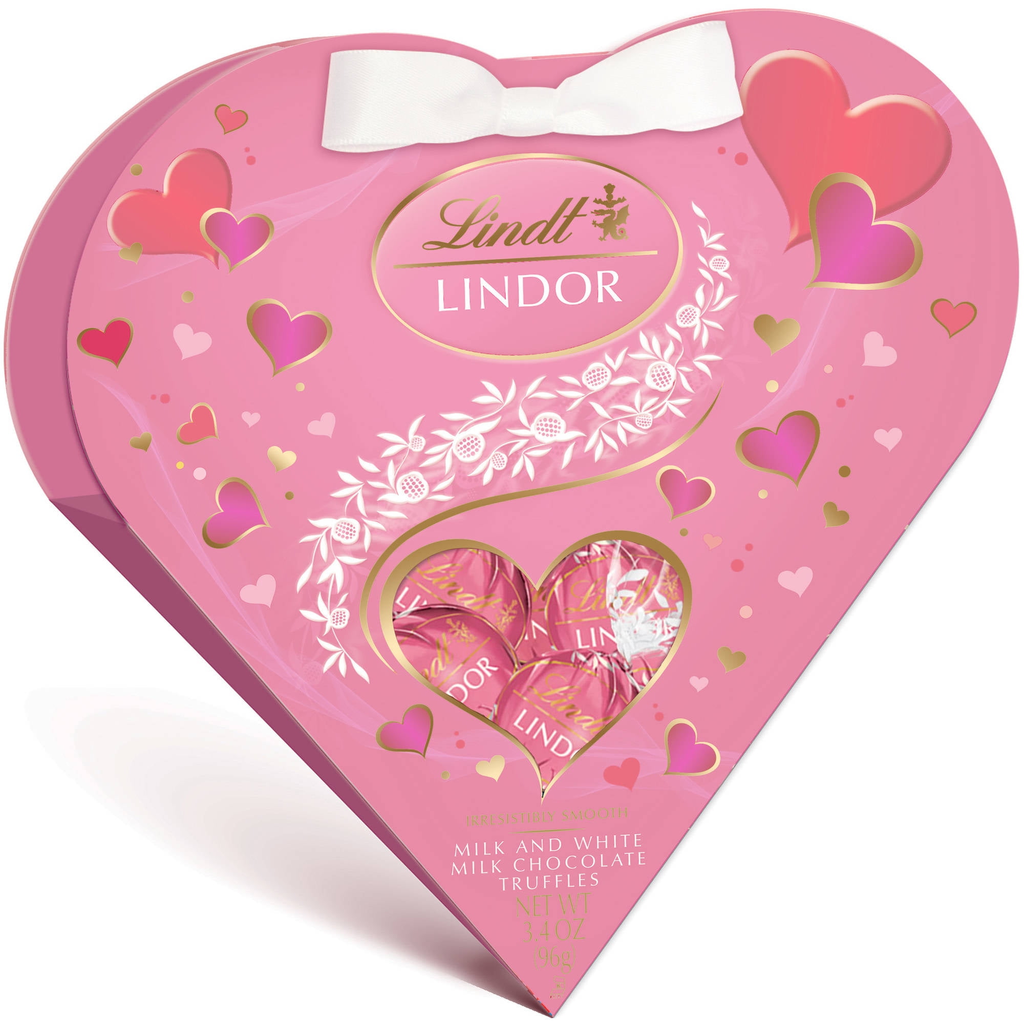 Lindt Lindor Milk and White Chocolate Truffles in Valentine's Heart, 3.