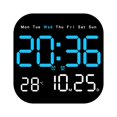 thumbnail image 2 of LED Wall Clock With Remote Control Display Temperature Room Desktop Clock, 2 of 7