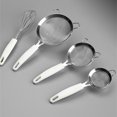 thumbnail image 4 of Naiovety Tamiz de harina de acero inoxidable, colador antideslizante de malla fina para granos, filtro portátil para alimentos fritos para restaurante, Cocina y Comedor Tamiz con mango de 8 cm Naiovety HA011931-01, 4 of 6