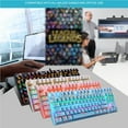 thumbnail image 3 of Punk Mechanical Keyboard k550 87 Keys Mechanical Keyboard Green Shaft Gaming Office Notebook Professional Keyboard No.3, 3 of 8