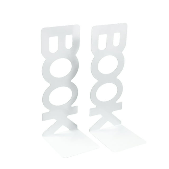 Ohufall Bookends Suitable For File Bookends Desktop Bookends With Book Shelf Book Decoration Shelf Office Notebook Metal