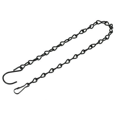 

Uxcell 50cm Extension Lighting Chain S Hook Hanging Chains Black 2 Pack