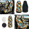 thumbnail image 2 of Yuyamidu Hippie Flower Car Front Seat Covers Full Set of 12 Floral Steering Wheel Seat Belt Cover Trash Can Armrest Pad Rear View Mirror Cover Coaster Wrist Key Chain Auto Air Vent Storage Pouch, 2 of 6