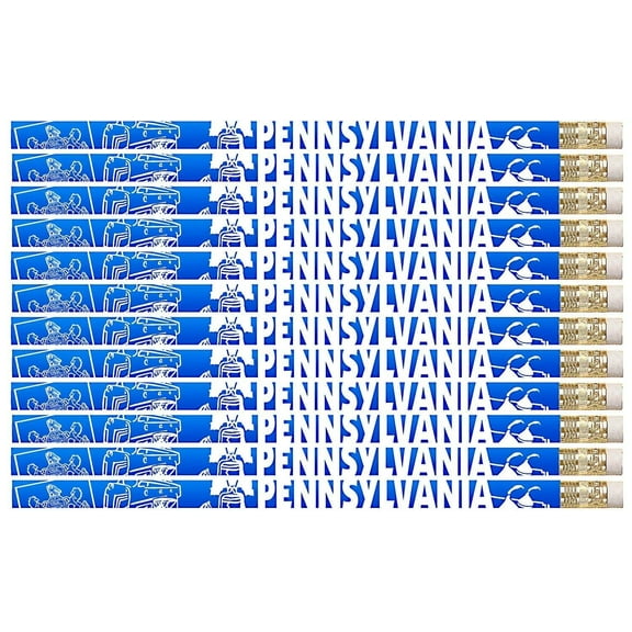 D2298 Pennsylvania - 36 Qty Package - Pennsylvania State Quick Facts Pencils - Express Pencils
