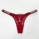 thumbnail image 2 of Gibobby Calzones de encaje para mujer Braguitas sexy ultrafinas con correa fina de encaje de de imitación brillantes para mujer(Rojo,M), 2 of 4