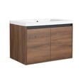 thumbnail image 2 of YANSHE Modern Bathroom Vanities Cabinet With Sink Combo, Wall Mounted Floating Cabinet Organizer With Ceramics Basin Sink Top, Bathroom Furniture For Apartment Dorm, 2 of 9