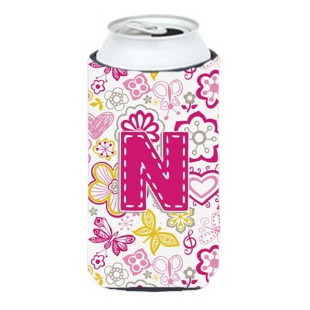 

Caroline s Treasures CJ2005-NTBC Letter N Flowers and Butterflies Pink Tall Boy Hugger Tall Boy multicolor