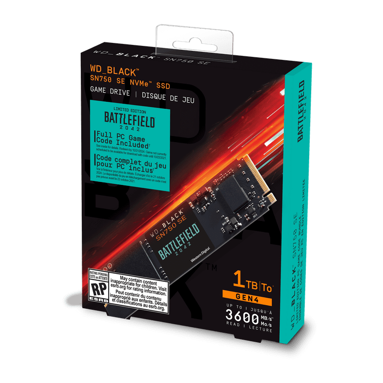 新品 未使用 WD Black SN750 1TB M.2 NVMe SSD Western Digital WD BLACK SN750 NVMe M.2 2280 1TB SSD