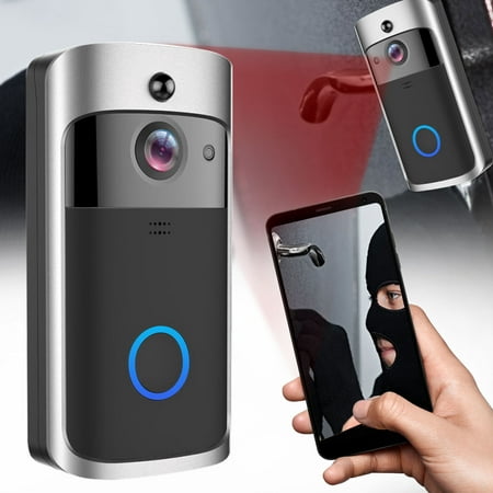 Smart Video Wireless WiFi Doorbell IR Visual Camera Record Security System