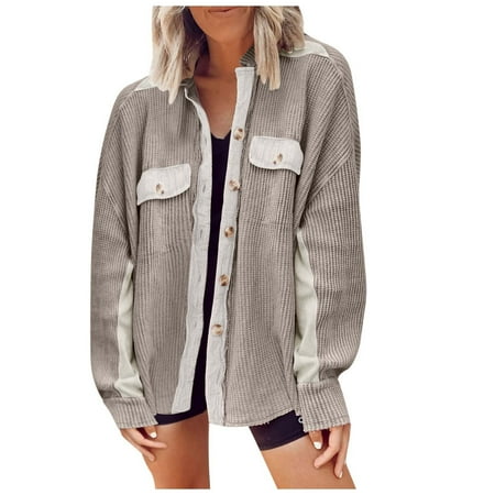 

Trench Coats for Women Puffer Jacket Womens Women s Trendy Solid Color Top Cardigan Outwear Suit Coat Long Sleeve Coat Cardigan Sweaters for Women on Sales Yellow Raincoat Khaki 2XL