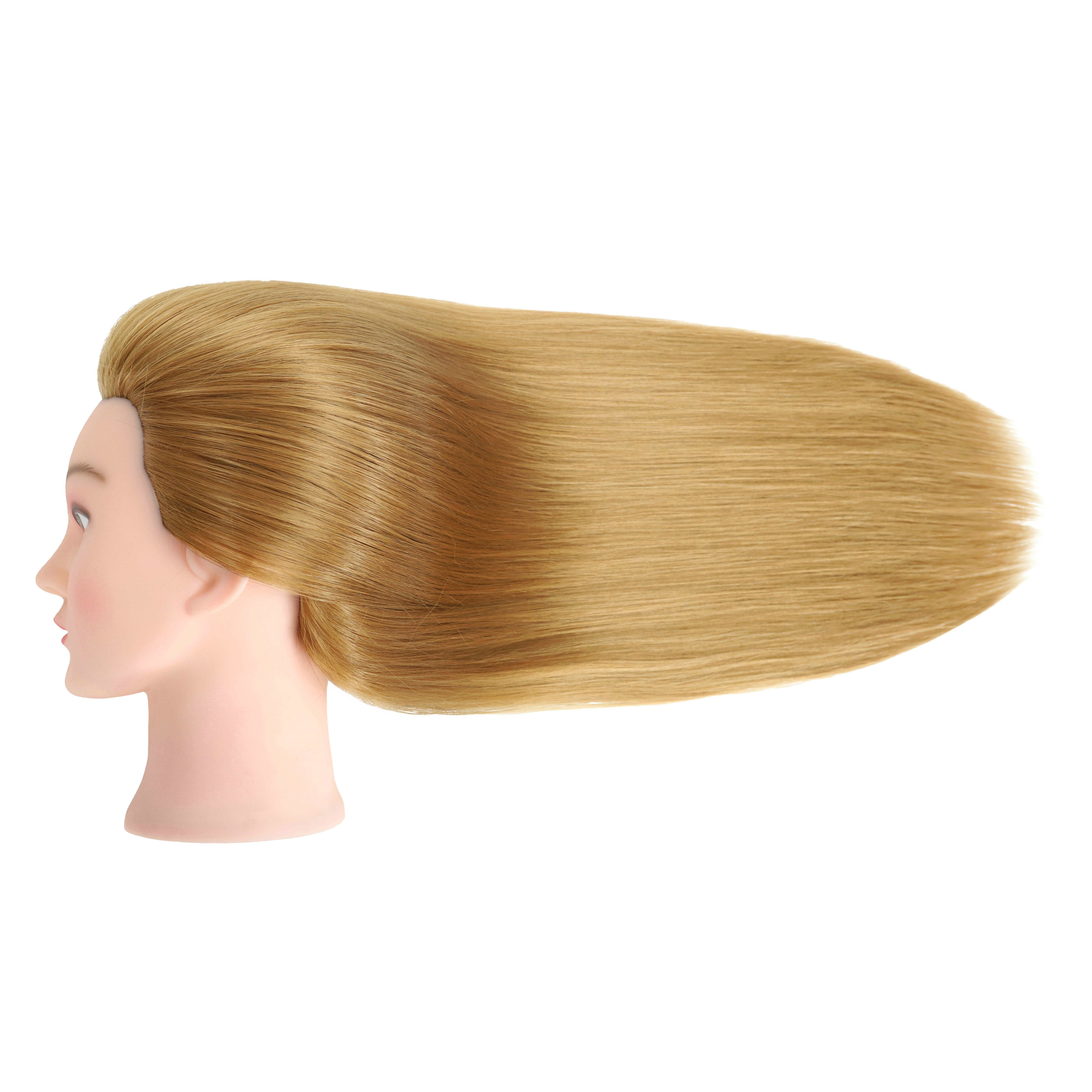 RYHAIR 30 inches Long 80% Human Hair Mannequin Head for Practice Braiding Styling Cosmetology Barber Training Display with Stand