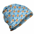 thumbnail image 1 of Retro Unisex Beanie, Classic Argyle Like Design, Hiking Outdoors, Blue Baby Blue, by Ambesonne, 1 of 1