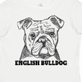 thumbnail image 4 of Inktastic English Bulldog Sketch Portrait with Dog Breed Name Boys or Girls Toddler T-Shirt, 4 of 5