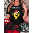 thumbnail image 1 of Camiseta para mujer verano cuello redondoCreative Christmas Hat Girl Pattern Printed Women'S Trendy Round Neck Short Sleeve, Simple Casual Sports T-Shirt, Comfortable Summer Top for Holidays.Father', 1 of 6