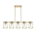 thumbnail image 6 of Hunter - Astwood 5-light Alturas Gold, Large Chandelier, Dimmable, Caged Style, Linear Shaped, for Bedrooms, Dining, Living Rooms - 48014, 6 of 10