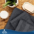 thumbnail image 4 of Dan River 3 Piece Towel Set Soft Quick Drying Cotton Bath Towel For Gym, Spa and Bathroom -Charcoal, 4 of 11