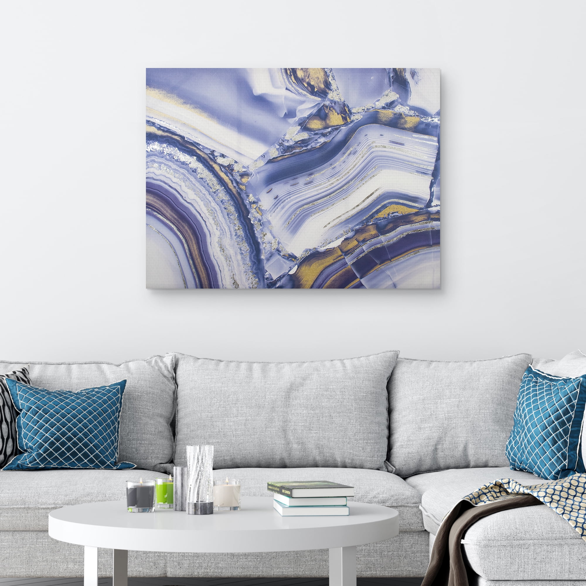 MoDRN Glam Crystal Abstract Canvas Art Print, 40" x 30"