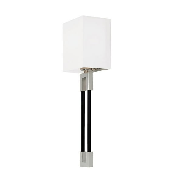 1 Light Wall Sconce In Modern Style-19 Inches Tall And 5.5 Inches Wide-Polished Nickel/Black Finish Capital Lighting 644711Nk