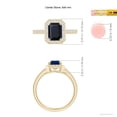 thumbnail image 4 of Angara Natural 1.65 Ct. Blue Sapphire with Diamond Halo Ring in 14K Yellow Gold for Women (Ring Size: 12), 4 of 9
