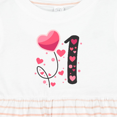 thumbnail image 4 of Inktastic Valentine's Day First Birthday Girls Baby Dress, 4 of 5