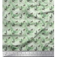 thumbnail image 1 of Soimoi Green Rayon Fabric Tree Animal Print Sewing Fabric Yard 42 Inch Wide, 1 of 3