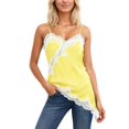 thumbnail image 2 of Lace Camisole Tops for Women Dressy Casual V Neck Spaghetti Strap Asymmetrical Hem Cami Tank Top Y2k Going out Tops, 2 of 5