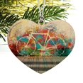 thumbnail image 2 of Colorful Rainbow Negative Space Bicycle Bike Wall Heart Love Wood Christmas Tree Holiday Ornament, 2 of 4
