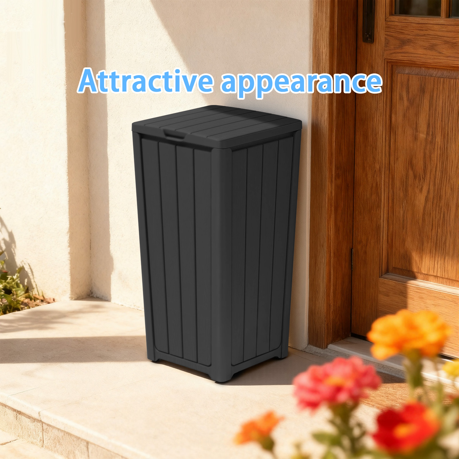 MAYEERTY 85L Trash Bin, Durable Detachable Mobile Garbage Can for Home Office Store