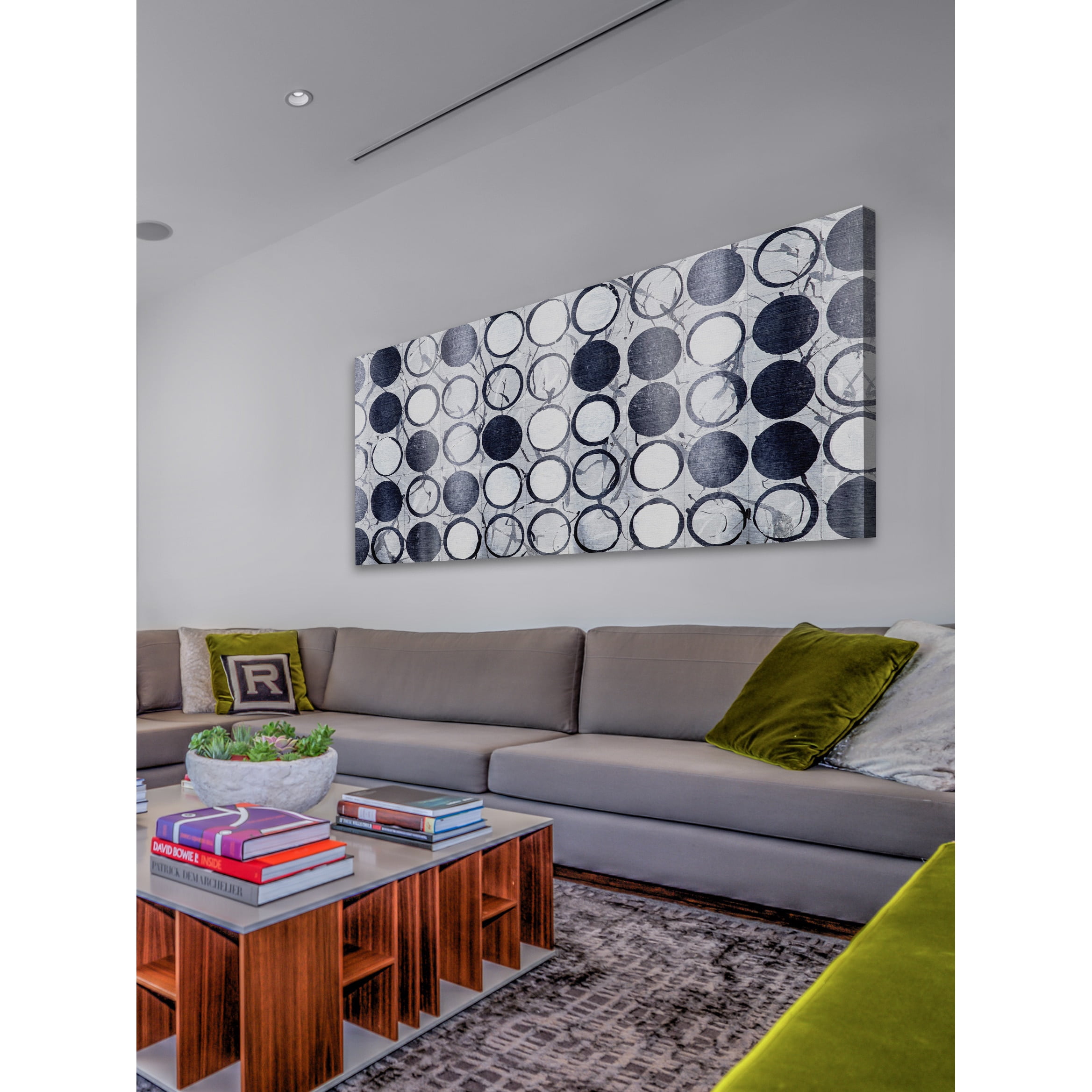MARMONT HILL  - 'Aesthetic Circles' Painting Print on Wrapped Canvas - Multi-Color 36 x 18