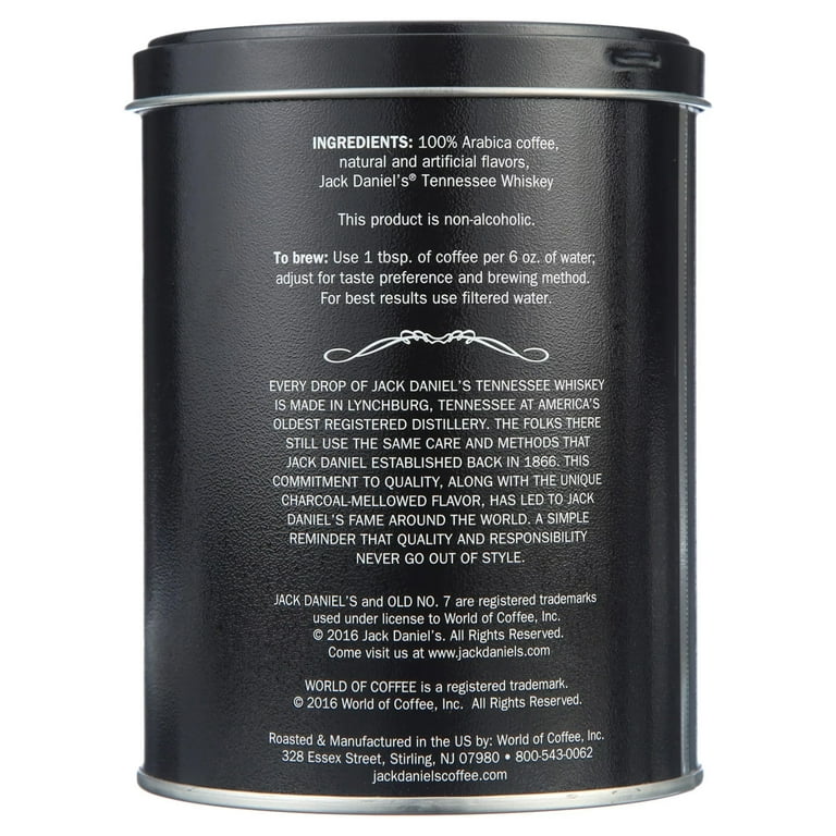 Jack Daniel's Tennessee Whiskey Medium Roast Ground Coffee, 8.8 oz