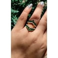 thumbnail image 3 of 14K Yellow Gold Plated 2Ct Marquise Cut Lab Created Emerald Enhancer Gard Ring Solid 925 Sterling Silver, 3 of 4