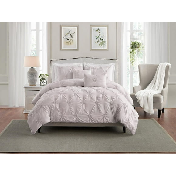 Ensemble de couvre-lit floral froncé