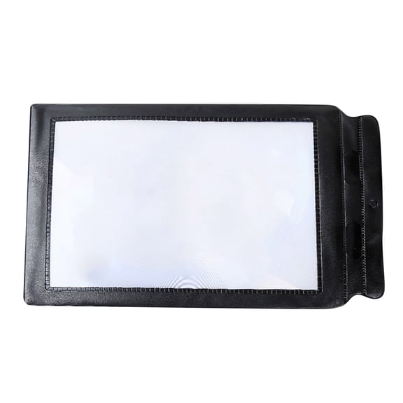 A Full Page Magnifier Sheet With Leather Frame For Reading Books Newspapers And Documents With 12.4 By 7.7 Inch Dimensions And Pvc Lens For Clear Enlargement