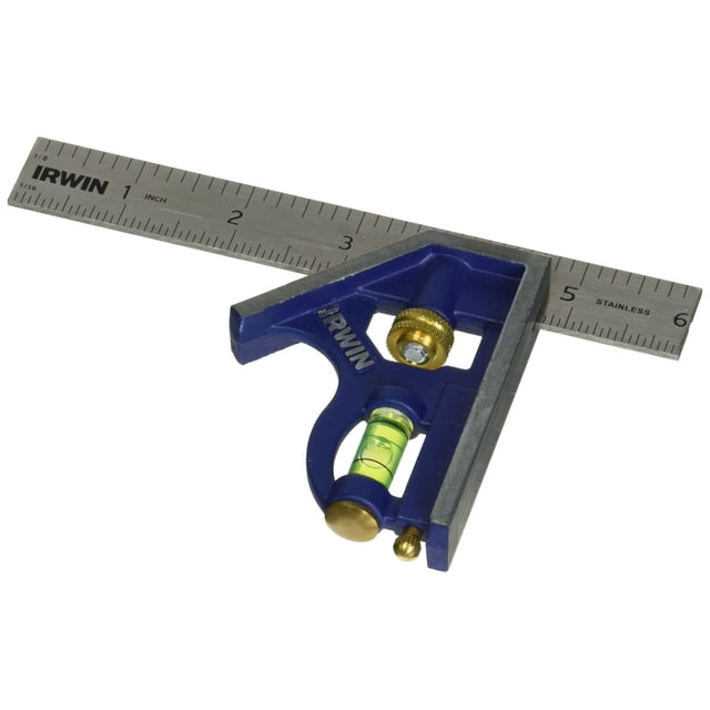 Combinación cuadrada IRWIN Tools, cuerpo metálico, 15 cm, azul