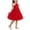 E225-Red, variant on hengsof Girls' Solid Color Sundress Sleeveless 3D Rose Mesh Halter Neck Dress Casual Summer Everyday Dress Suitable for Children Aged 1-10