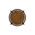 thumbnail image 4 of Powell Samuel 24-30" Indoor Adjustable Wood and Metal Swivel Bar Stool, Set of 2, Gunmetal/Brown, 4 of 16