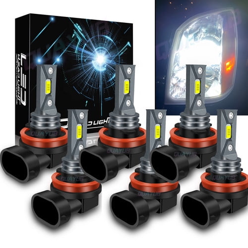 LED Headlight   Fog Light Bulbs White Combo For Nissan Murano 2015-2018