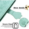 thumbnail image 3 of for Samsung Galaxy A24 4G Wallet Case, Cute Cat Dog Cartoon Style with Card Slots Holder PU Leather Flip Phone Cover Case for Samsung Galaxy A24 4G 6.5" MG Green, 3 of 9
