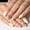 No tools, variant on New daily oval press-on nails, cream yellow French style with polka dots and stars, 24-piece detachable nail patches