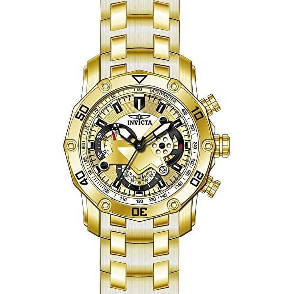 Invicta Men's Pro Diver Gold-Tone Steel Bracelet & Case Swiss Quartz Analog Watch 22761
